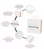 Custom Minimalist Paper Shopping Bags | Two-Tone Design with Premium Handles | Professional Retail Bags with Logo - Image 5