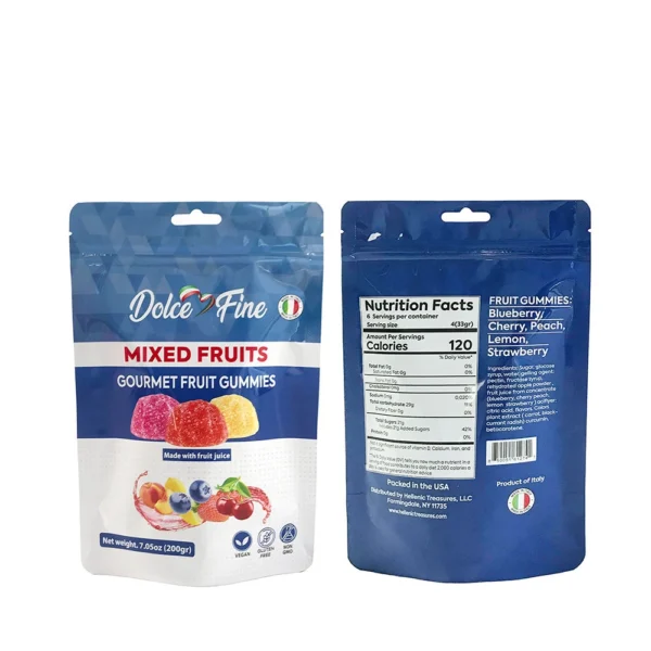 Custom Printed Stand Up Pouches | Resealable Food Grade Packaging Bags with Clear Window - Image 1