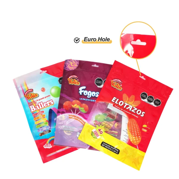 Custom Printed Candy Pouches | Vibrant Stand Up Bags with Hanging Hole - Image 4