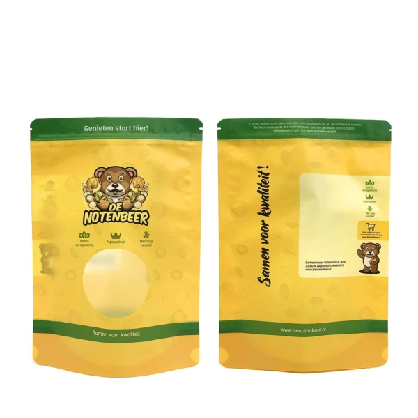 Custom Stand Up Pouches with Window | Food Grade Packaging Bags with Clear Panel - Image 4