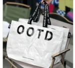 Custom Large Tyvek Tote Bag - Personalized Waterproof Shopping Bag with Designer Straps - Image 3