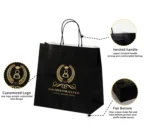 Customized Kraft Paper Bag with Handle for Shopping - Image 5