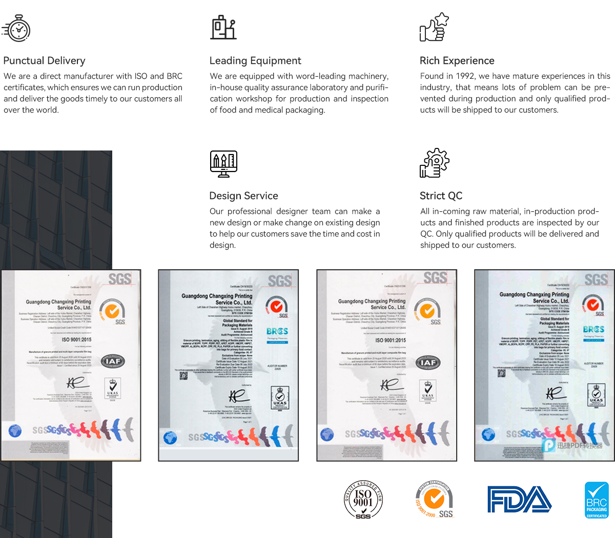Packaging Certifications
