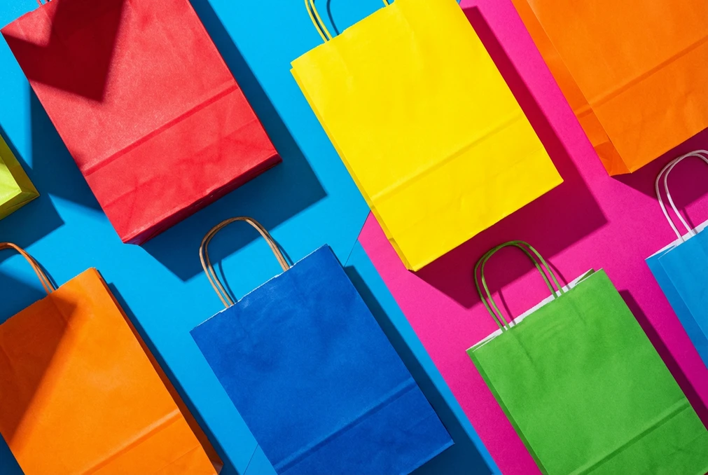 colorful paper bags