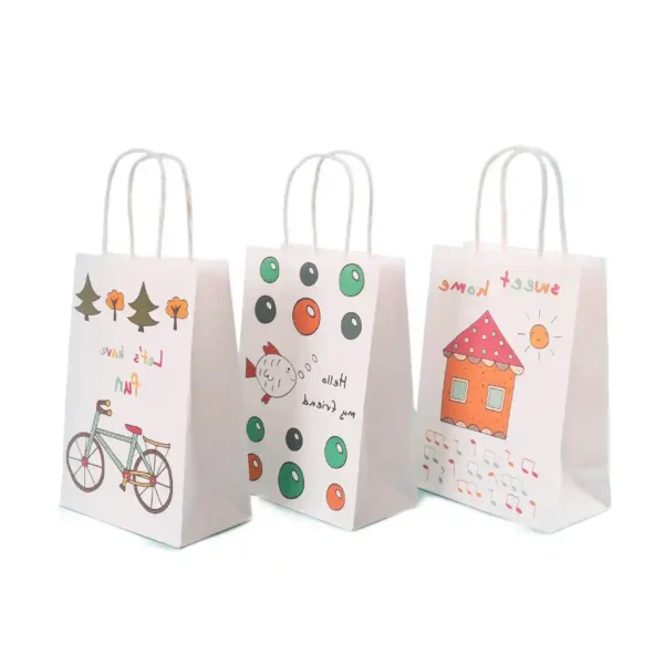Custom Printed Twisted Handle Kraft Paper Bags - Image 4