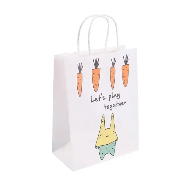 Custom Printed Twisted Handle Kraft Paper Bags - Image 1