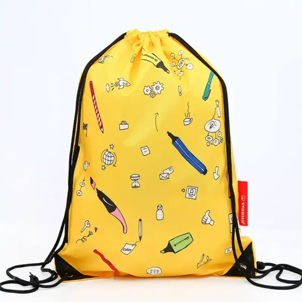 Custom Printed 210D Polyester Drawstring Backpacks - Image 1
