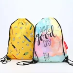 Custom Printed 210D Polyester Drawstring Backpacks - Image 3