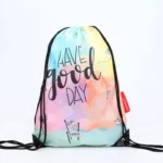 Custom Printed 210D Polyester Drawstring Backpacks - Image 4