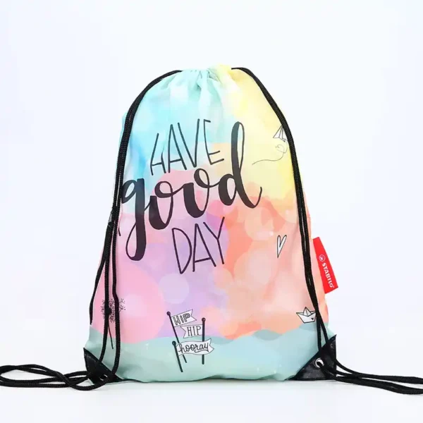Custom Printed 210D Polyester Drawstring Backpacks - Image 4