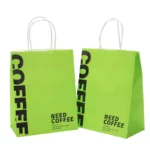 Custom Logo Printed Kraft Paper Coffee Bags -Takeaway Bags - Image 4