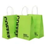Custom Logo Printed Kraft Paper Coffee Bags -Takeaway Bags - Image 3