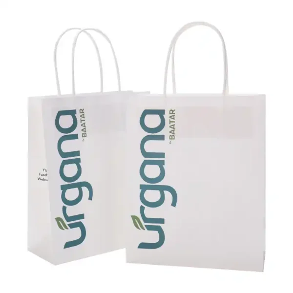 Custom Printed Kraft Paper Shopping Bags - Eco-Friendly - Image 4