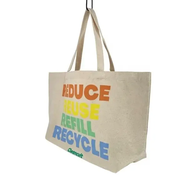Large Canvas Shopping Tote Bag - Image 2