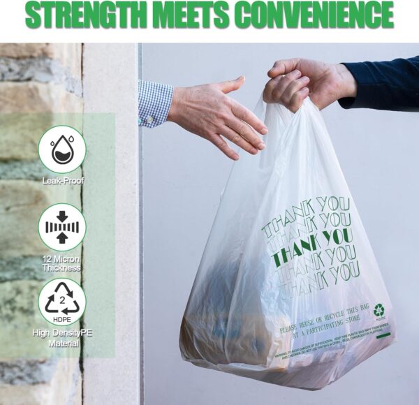 Customized Plastic Shopping Bags Eco Friendly & Biodegradable - Image 3