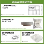 Biodegradable Sugarcane Compartment Trays Wholesale