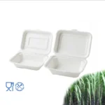 Custom Branded Eco-Friendly Sugarcane Clamshell Containers
