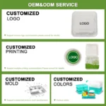 Custom Branded Eco-Friendly Sugarcane Clamshell Containers