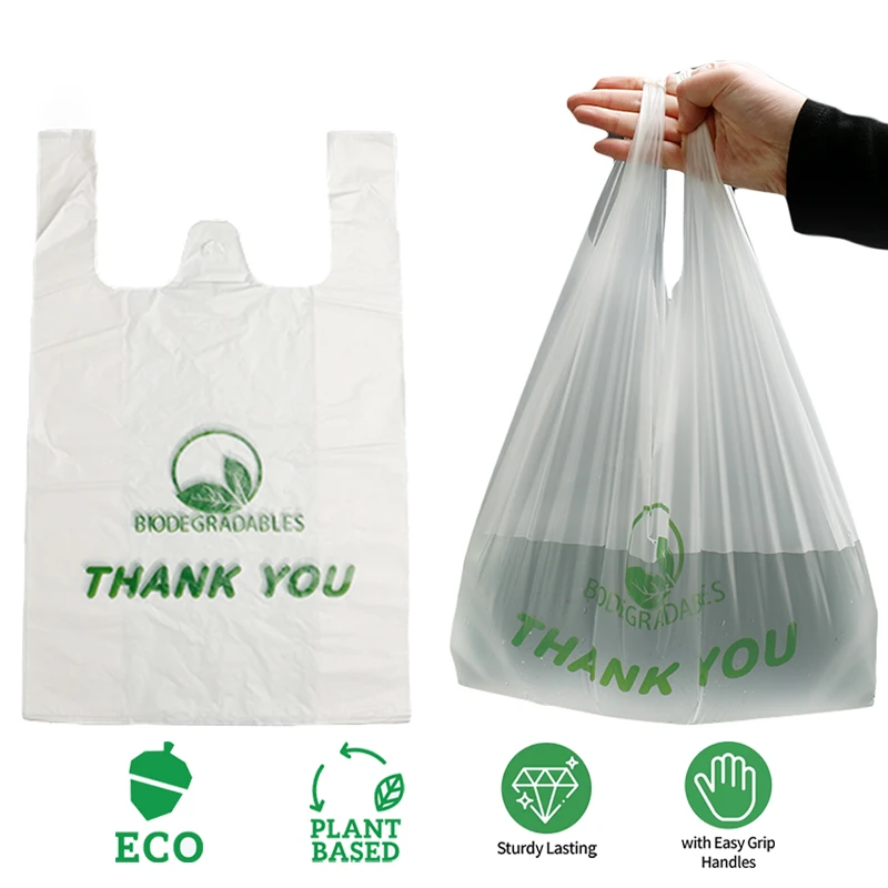 Custom Printed 100% Compostable T-Shirt Bags
