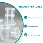 Custom Printed Clear Plastic Deli Containers with Tamper-Evident Lids