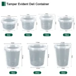 Custom Printed Clear Plastic Deli Containers with Tamper-Evident Lids